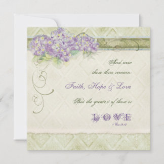 Vintage Stil Lilac Hydrangea - Bröllopsinbjudan Inbjudningar