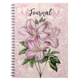 Vintage Stil Lily Bunch Mauve Rosa Journal Anteckningsbok