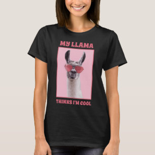 Vintage Stil Llama Min Llama tror att jag är Coola T Shirt