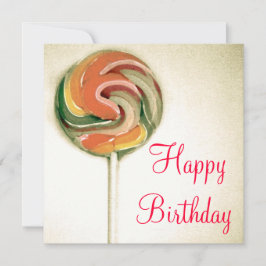 VINTAGE STIL "LOLLIPOP" BIRTHDAY-KORT I FÄRG KORT