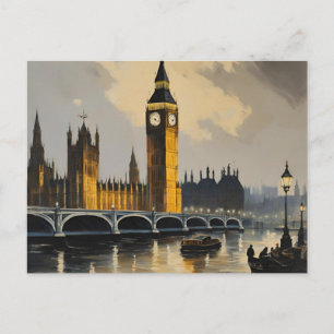 Vintage Stil London Travel Big Ben Parliament Vykort