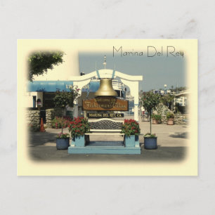 Vintage Stil Marina Del Rey-vykort! Vykort