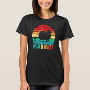 Vintage Stil Marmot Silhouet Tee Kärlek Animals Sp