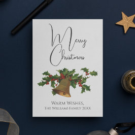 Vintage Stil Mistletoe Bell God jul Julkort