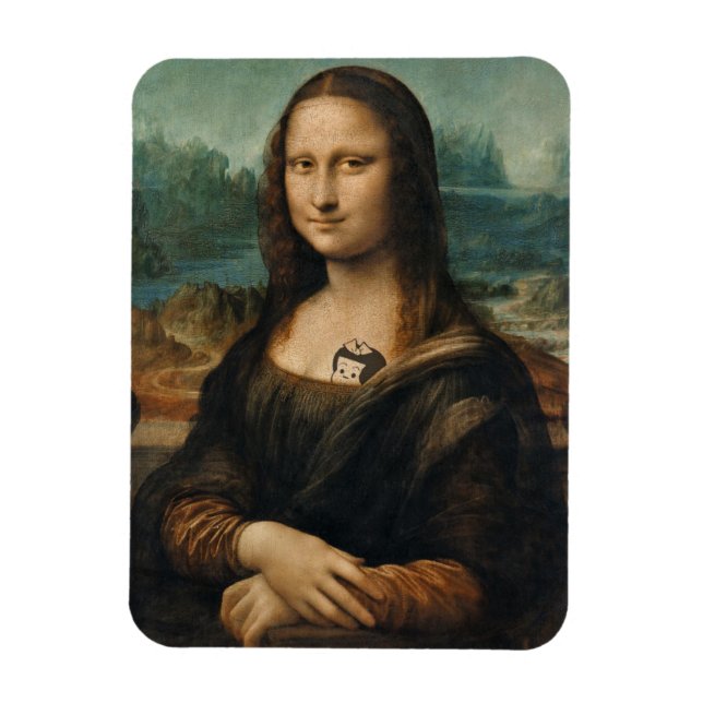 Vintage-Stil "Mona Lisa" Magnet (Vertikal)