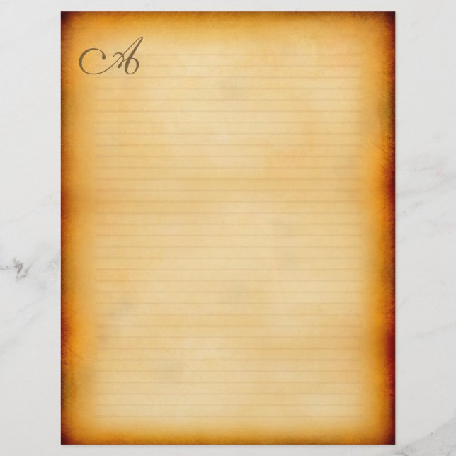 Vintage Stil Monogram Letterhead (Framsida)