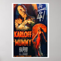 Vintage stil monsterfilmsposter Mummie