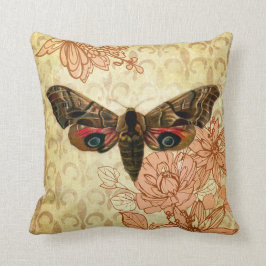 Vintage Stil Moth Cushion Kudde