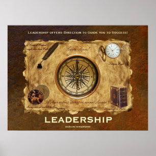 Vintage-stil MOTIVT LEDARSKAP Poster