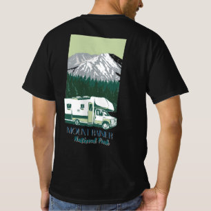 Vintage stil Mount Rainier National Park Road  T Shirt