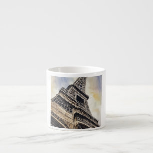 Vintage Stil närhet Eiffel Torn Parisresor Espressomugg