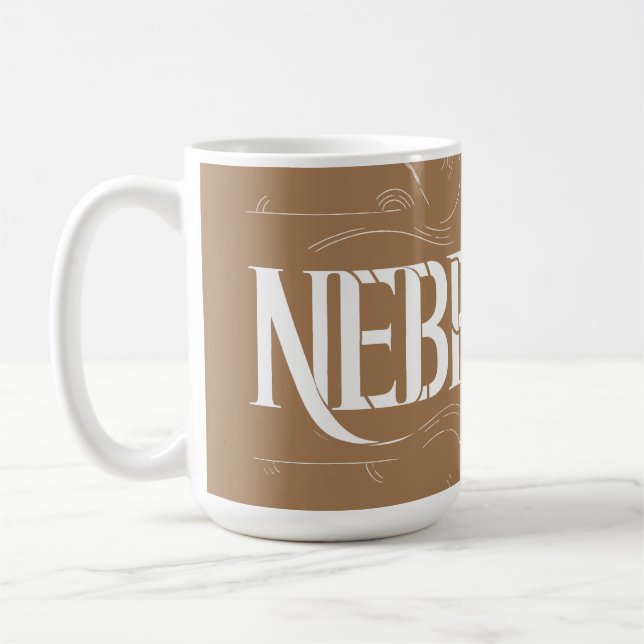 Vintage Stil Nebraskas textdesign Kaffemugg (Vänster)