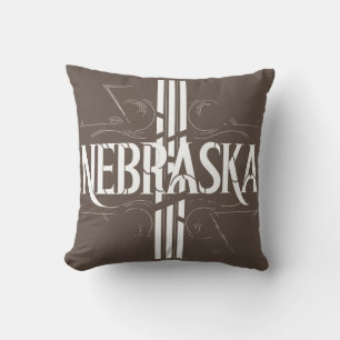 Vintage Stil Nebraskas textdesign Kudde