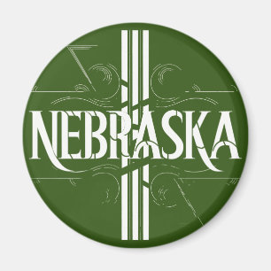 Vintage Stil Nebraskas textdesign Magnet