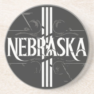 Vintage Stil Nebraskas textdesign Underlägg