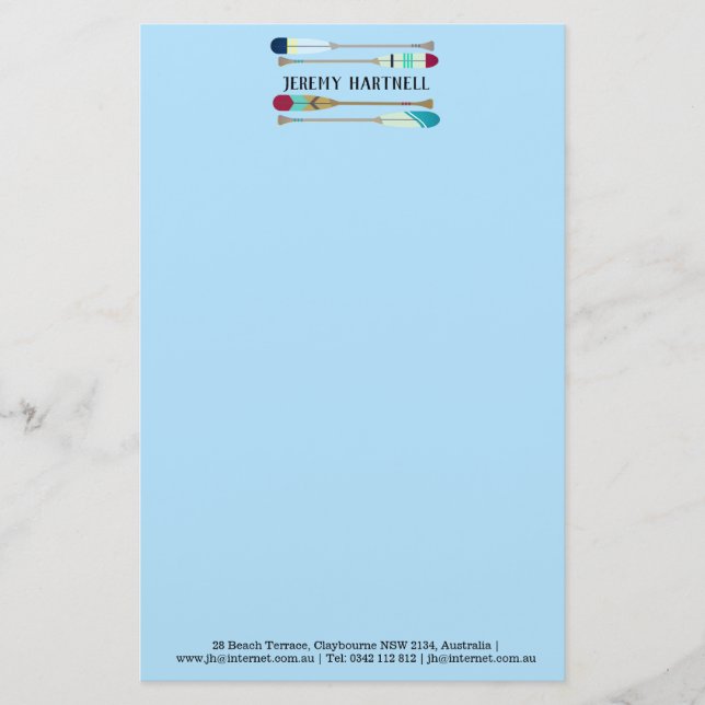 Vintage-stil Oars Brevpapper (Framsida)