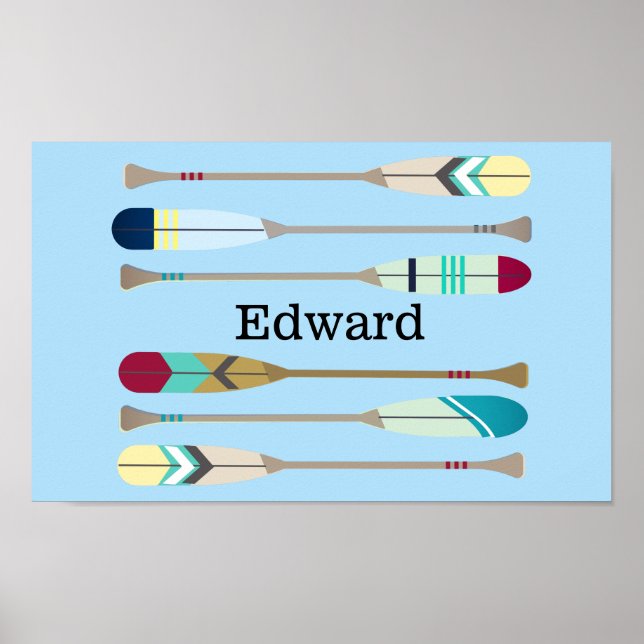 Vintage-stil Oars Poster (Framsidan)