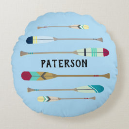 Vintage-stil Oars Rund Kudde
