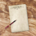 Vintage Stil Old Parchment Personlig Monogram Brevpapper<br><div class="desc">Den här fina bästsäljformgivningen har en vintage stil-parchment som ser bakgrunden med en arbetshuvud i finare vintage och texten "Från Desk of" och ett exempel på ett monogram i finare Gamla engelska svarta brev. Ändra monogrammet till eget eller ersätt all text med eget. Om du vill behålla den här designen...</div>
