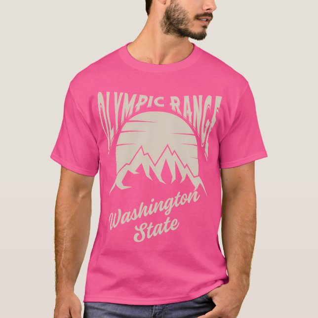 Vintage-Stil olympiska bergsrange Washington St T Shirt (Framsida)