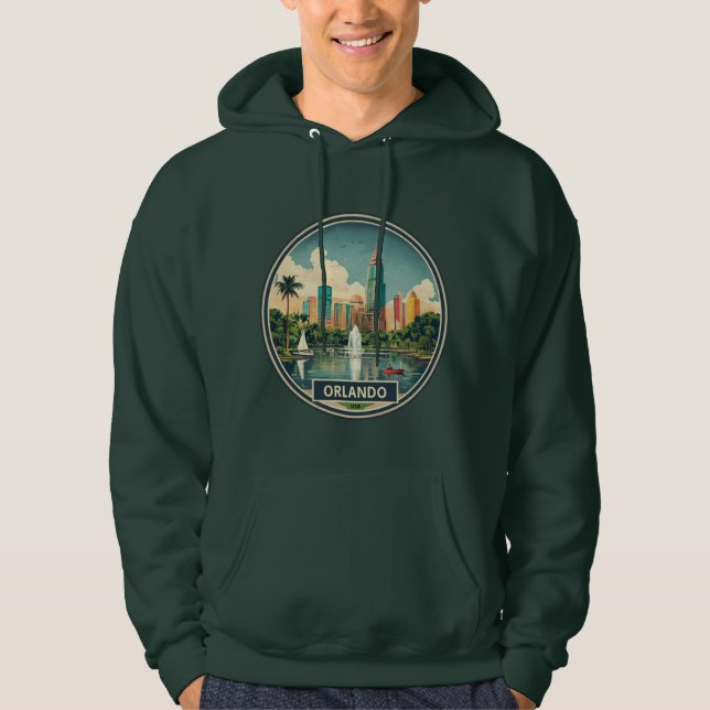 Vintage-Stil Orlando Hoodie (Framsida)