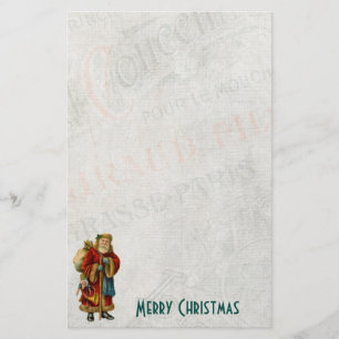 Vintage Stil Pappa jul Jultomten Brevpapper