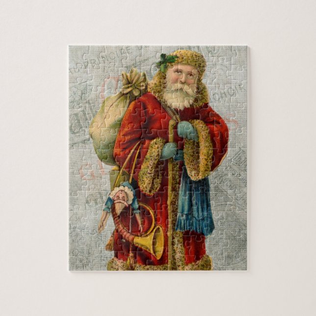 Vintage Stil Pappa jul Jultomten Pussel (Vertikal)