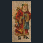 Vintage Stil Pappa jul Jultomten Trä USB-minne<br><div class="desc">En vintage bild i det klassiska Pappa jul som bär sin berömd röd jackar och bär på en påse fullt leksaker. Detta gammaldags Jultomten, som också kallas för gamla Sankt Nicholas, är glimt och håller en promenadkäpp för att resa genom landklingande leksaker till alla flickor och pojkar. Bakgrunden är ett...</div>