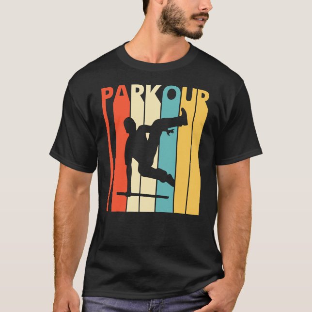 Vintage Stil Parkour T Shirt (Framsida)