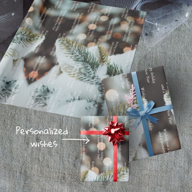 Vintage stil pastel Julgran Presentpapper (Skapare uppladdad)