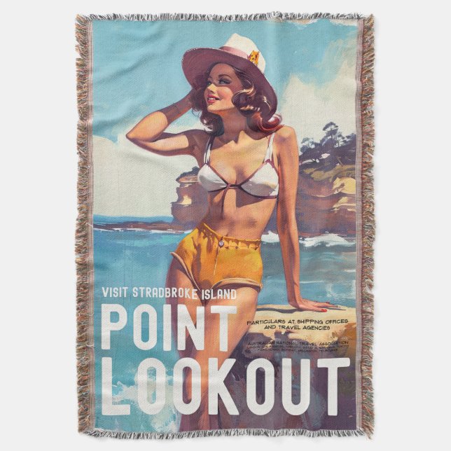 Vintage Stil Point-sökning - resning Filt (Framsidan Vertikal)