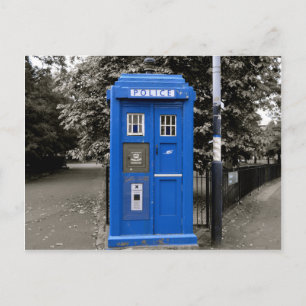 Vintage Stil Police Box, Glasgow, Skottland. Vykort