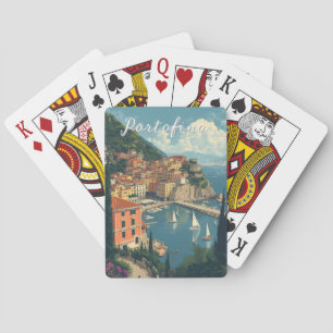 Vintage stil Portofino Genova Italien Casinokort
