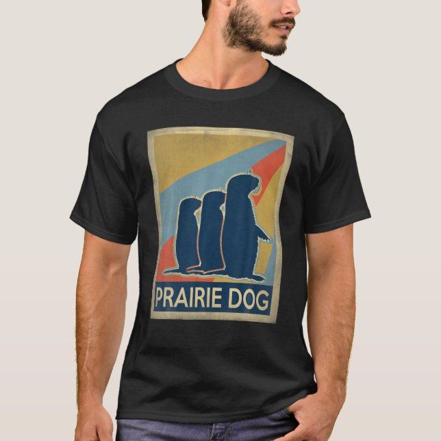 Vintage Stil Prairie Hund T Shirt (Framsida)