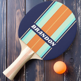 Vintage stil Retro Brädremsor med Namn Pingisracket