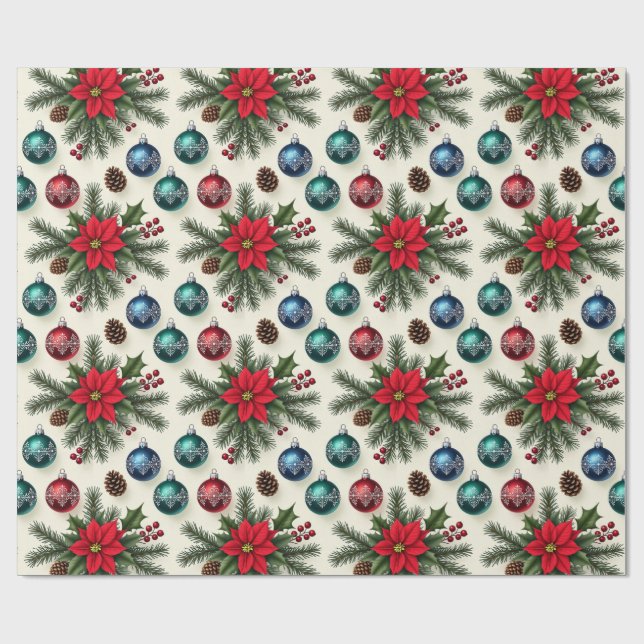 Vintage stil retro jul presentpapper (Platt)