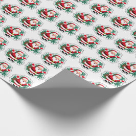 Vintage-Stil Retro Jultomten & Holly "Joy" Presentpapper