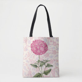 Vintage Stil Rosa Hydrangea Flower Tote Bag Tygkasse
