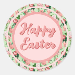 Vintage Stil Rosa ros Runt Klistermärke