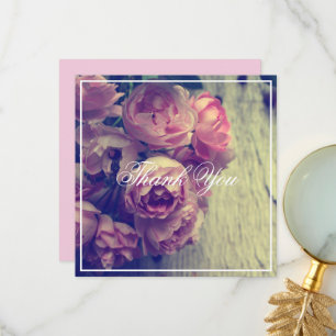 Vintage Stil Rosa ros Tack Kort