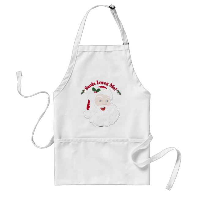 Vintage Stil Santa Kärlek mig! Förkläde (Framsidan)