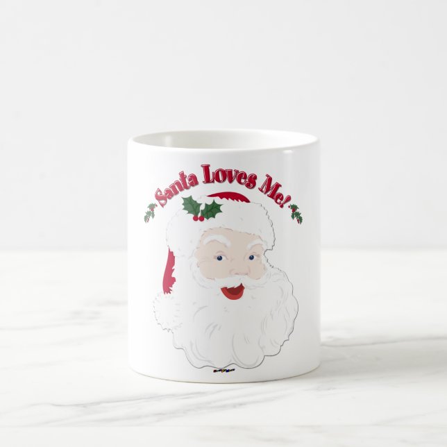 Vintage Stil Santa Kärlek mig! Kaffemugg (Center)