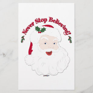 Vintage Stil Santa Sluta aldrig tro Brevpapper