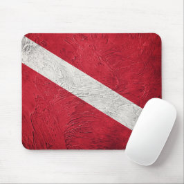 Vintage stil scuba flagga. Nedtonad flagga Musmatta