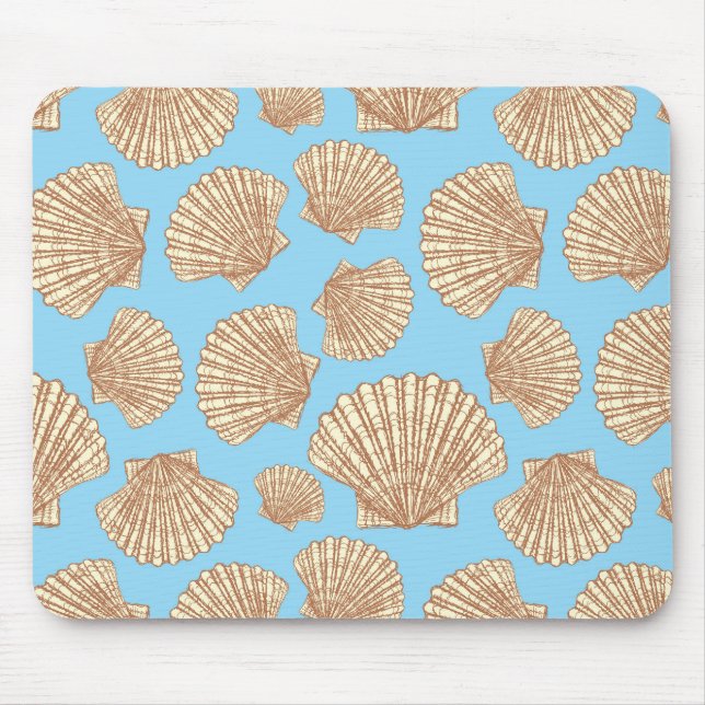 Vintage Stil Seashell Mönster Musmatta (Framsidan)