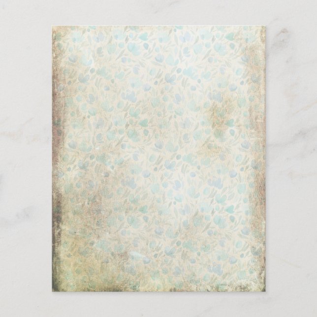 Vintage Stil Shabby Blommigt Scrapbook Papper (Framsida)