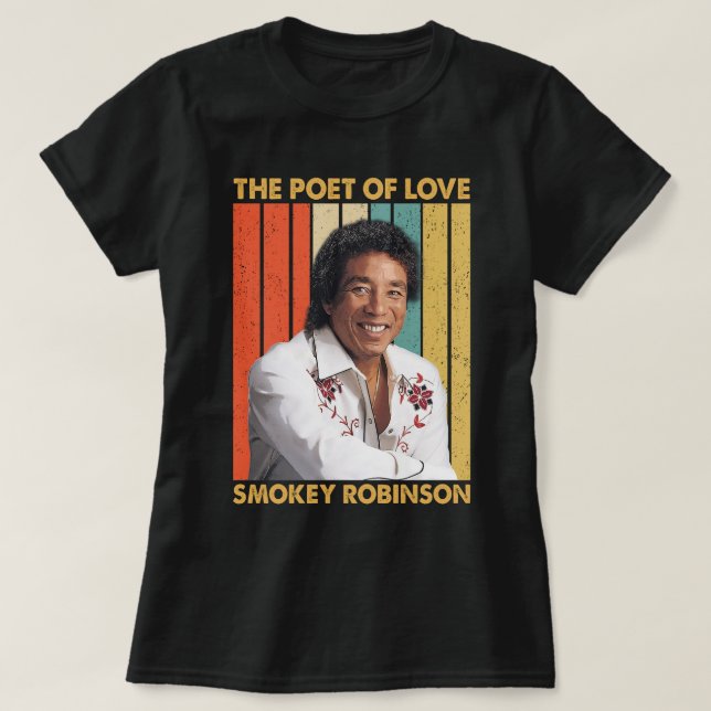 Vintage Stil Smokey Robinson - Poeten Kärlek T Shirt (Design framsida)