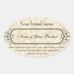 Vintage Stil Soap och Cosmetics - märkning med ann Ovalt Klistermärke