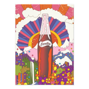 Vintage stil-soda-poster fototryck