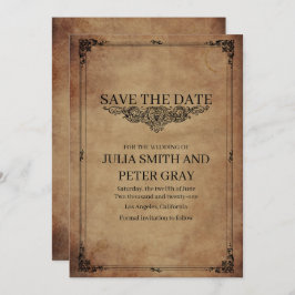Vintage Stil Spara datum  Inbjudningar